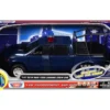 2019 RAM 1500 Laramie Crew Cab Pickup Truck with Bed Cage Dark Blue with Flashing Light Bar and Front and Rear Lights and Sounds 1/27 Diecast Model Car by Motormax