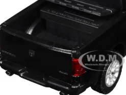 2019 RAM 1500 Laramie Crew Cab Pickup Truck Black and White with Flashing Light Bar and Front and Rear Lights and Sounds 1/27 Diecast Model Car by Motormax