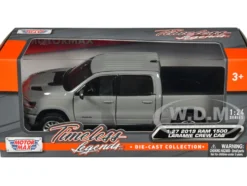 2019 RAM 1500 Laramie Crew Cab Pickup Truck Gray Timeless Legends Series 1/27 Diecast Model Car Motormax 79357GRY