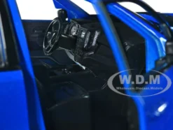 2019 RAM Rebel 1500 Crew Cab Pickup Truck Blue Metallic American Classics Series 1/24 1/27 Diecast Model Car Motormax 79358BL