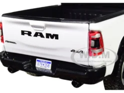 2019 RAM 1500 Rebel Crew Cab Pickup Truck White 1/24 Diecast Model Car Motormax 79358