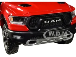 2019 RAM 1500 Rebel Crew Cab Pickup Truck Red 1/24 Diecast Model Car Motormax 79358