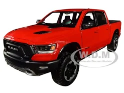 2019 RAM 1500 Rebel Crew Cab Pickup Truck Red 1/24 Diecast Model Car Motormax 79358