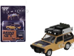 Range Rover with Roofrack "West Germany 1" Christian Swoboda - Knuth Mentel Winner "Camel Trophy Sumatra" (1981) Limited Edition 1/64 Diecast Model Car by Mini GT