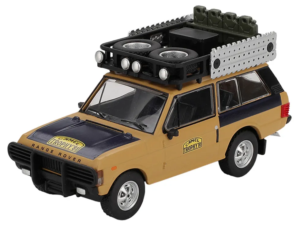 Range Rover with Roofrack "West Germany 1" Christian Swoboda - Knuth Mentel Winner "Camel Trophy Sumatra" (1981) Limited Edition 1/64 Diecast Model Car by Mini GT
