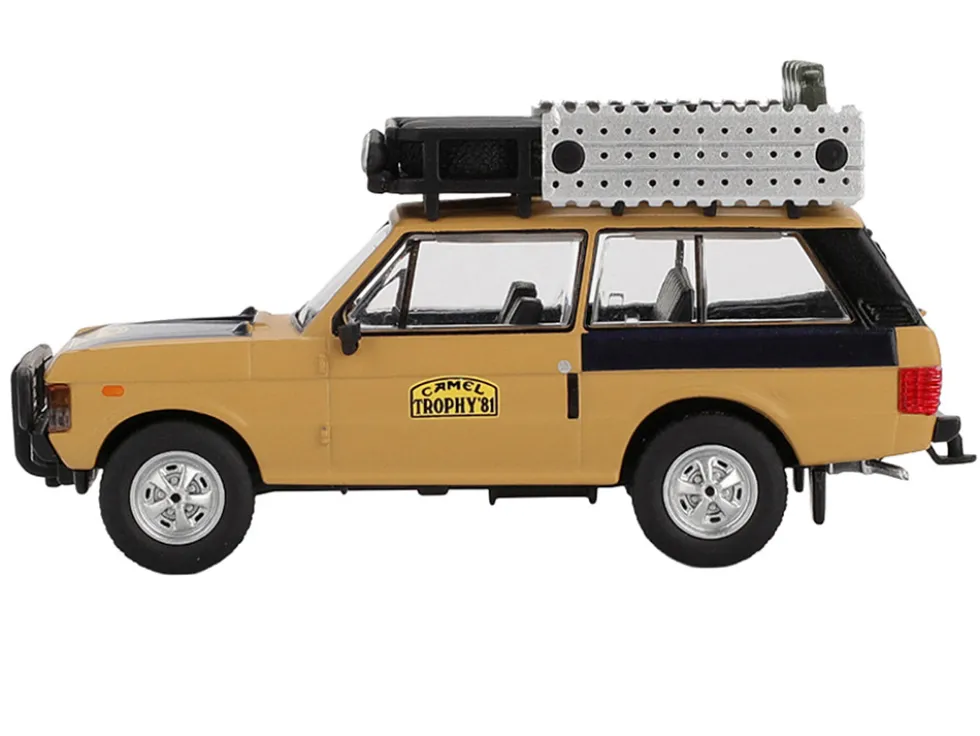 Range Rover with Roofrack "West Germany 1" Christian Swoboda - Knuth Mentel Winner "Camel Trophy Sumatra" (1981) Limited Edition 1/64 Diecast Model Car by Mini GT