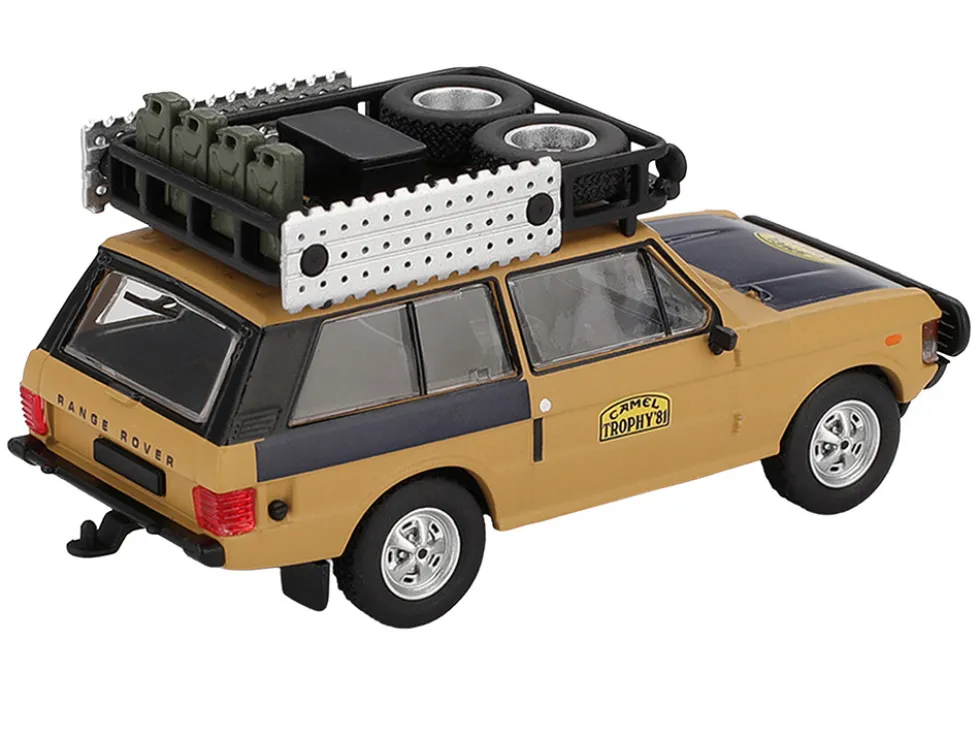 Range Rover with Roofrack "West Germany 1" Christian Swoboda - Knuth Mentel Winner "Camel Trophy Sumatra" (1981) Limited Edition 1/64 Diecast Model Car by Mini GT