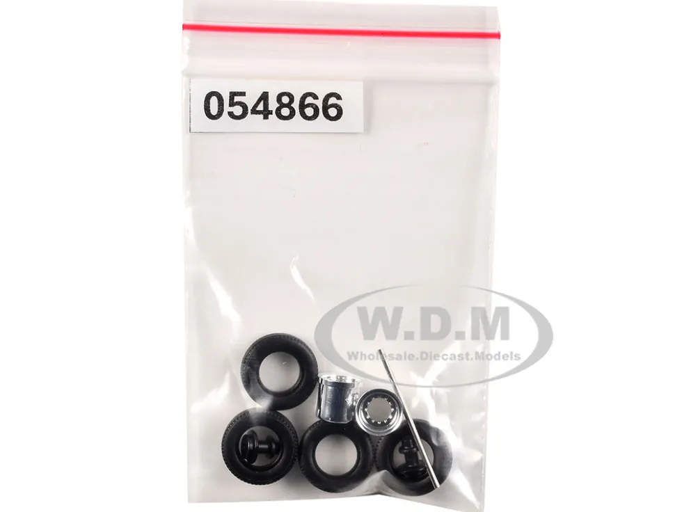 Rear Hypoid Wheelset Chrome 1/87 (HO) Plastic Model by Promotex