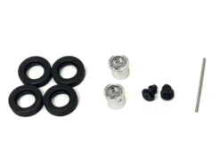 Rear Hypoid Wheelset Chrome 1/87 (HO) Plastic Model by Promotex