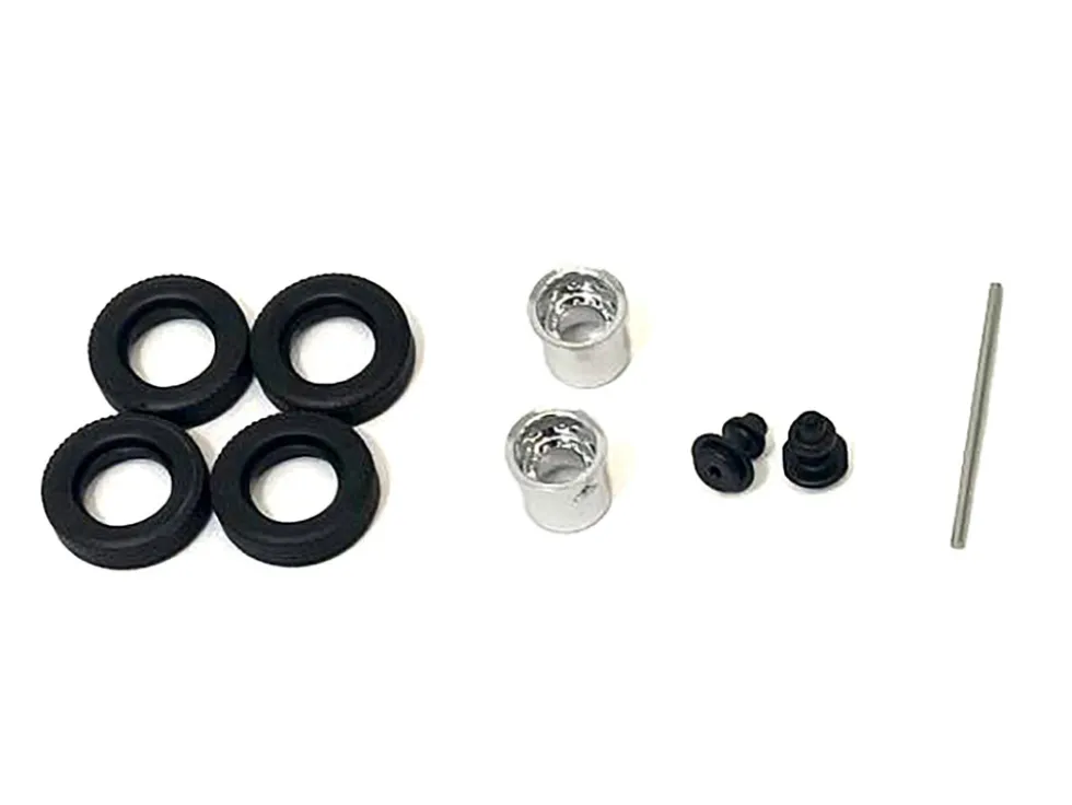Rear Hypoid Wheelset Chrome 1/87 (HO) Plastic Model by Promotex