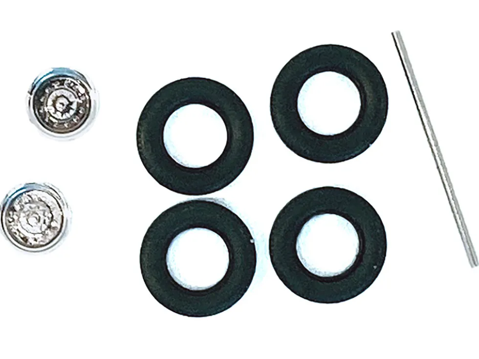 Rear Wheelset Planetary Chrome 1/87 (HO) Plastic Model by Promotex