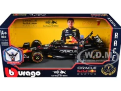 Red Bull Racing RB20 #1 Max Verstappen "Oracle" Winner Formula One F1 Championship "Drivers' Champion" (2024) with Driver Figure 1/24 Diecast Model Car by Bburago