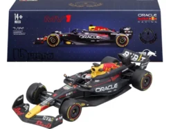 Red Bull Racing RB20 #1 Max Verstappen "Oracle" Winner Formula One F1 Championship "Drivers' Champion" (2024) with Display Case 1/24 Diecast Model Car by Bburago