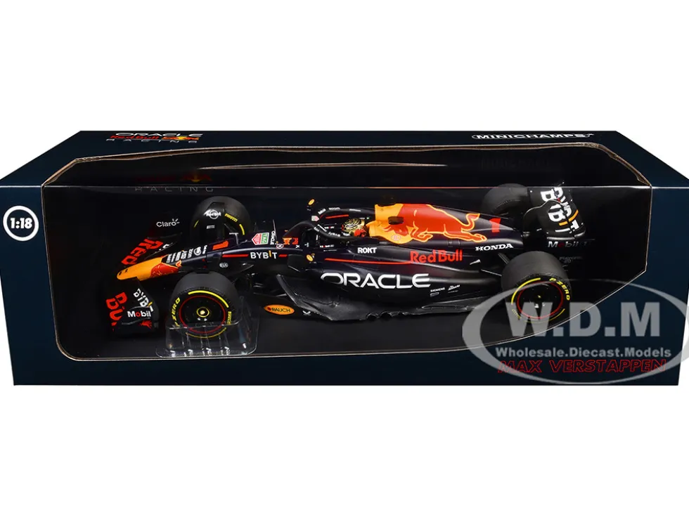 Red Bull Racing RB19 #1 Max Verstappen "Oracle" Winner F1 Formula One "Abu Dhabi GP" (2023) with Driver Limited Edition to 204 pieces Worldwide 1/18 Diecast Model Car by Minichamps