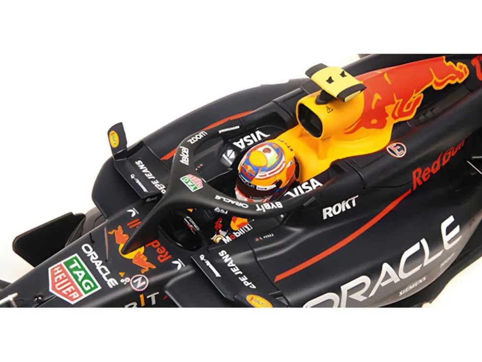 Red Bull Racing RB20 #11 Sergio Perez "Oracle" 2nd Place F1 Formula One "Bahrain GP" (2024) with Driver Limited Edition to 180 pieces Worldwide 1/18 Diecast Model Car by Minichamps