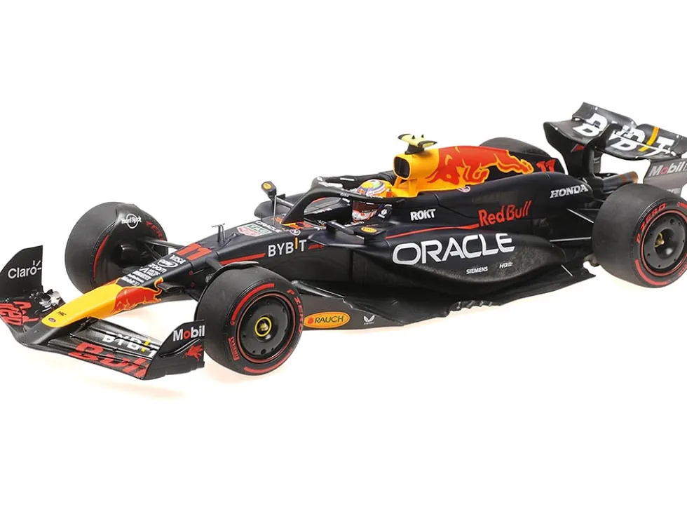 Red Bull Racing RB20 #11 Sergio Perez "Oracle" 2nd Place F1 Formula One "Bahrain GP" (2024) with Driver Limited Edition to 180 pieces Worldwide 1/18 Diecast Model Car by Minichamps
