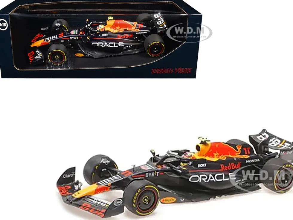 Red Bull Racing RB19 #11 Sergio Perez "Oracle" 2nd Place F1 Formula One "Italian GP" (2023) with Driver Limited Edition to 108 pieces Worldwide 1/18 Diecast Model Car by Minichamps