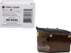 Refuse Trash Bin Brown 1/34 Diecast Model First Gear 90-0535