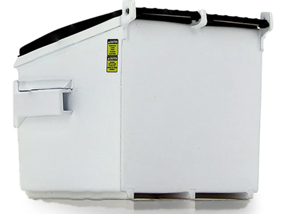 Refuse Trash Bin White 1/34 Diecast Model First Gear 90-0581