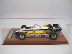 Renault RE30B #16 Rene Arnoux Winner Formula One F1 "French GP" (1982) "Mythos Series" with Driver Figure and Display Case Limited Edition to 55 pieces Worldwide 1/18 Model Car by Tecnomodel