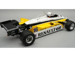 Renault RE30B #16 Rene Arnoux Winner Formula One F1 "Italian GP" (1982) "Mythos Series" with Driver Figure and Display Case Limited Edition to 50 pieces Worldwide 1/18 Model Car by Tecnomodel