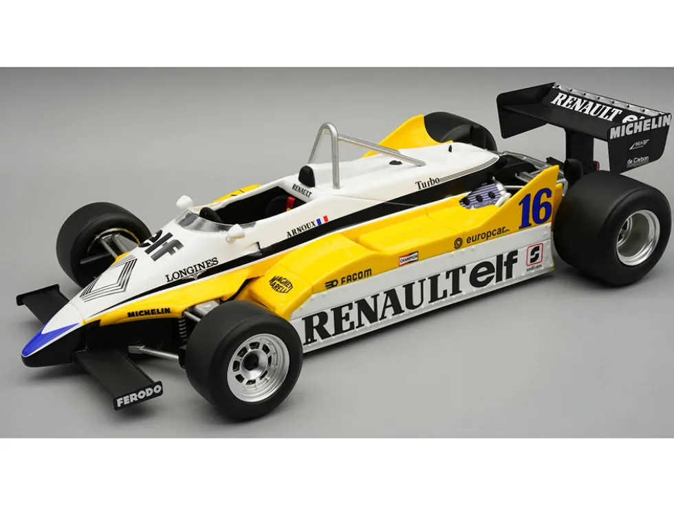 Renault RE30B #16 Rene Arnoux Winner Formula One F1 "Italian GP" (1982) "Mythos Series" with Display Case Limited Edition to 45 pieces Worldwide 1/18 Model Car by Tecnomodel
