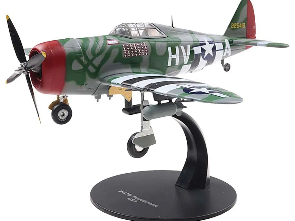 Republic P-47 Thunderbolt Fighter Aircraft "Lt. Col. Francis S. "Gabby" Gabreski" United States Army Air Forces 1/72 Diecast Model by Militaria Die Cast