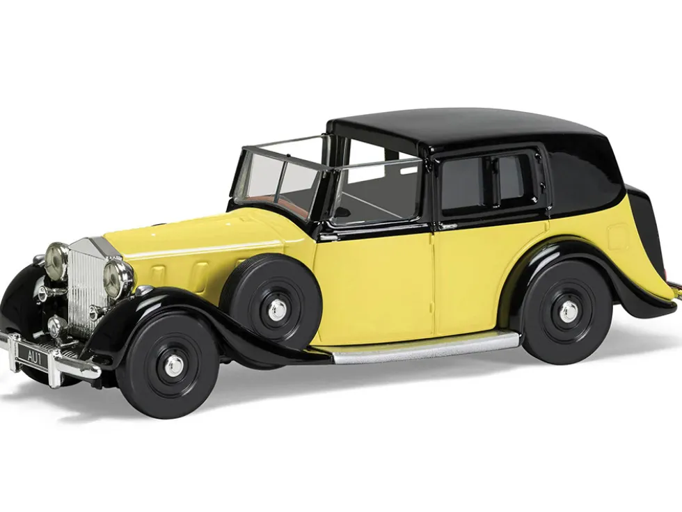 Rolls Royce Phantom III Sedanca de Ville Yellow with Black Top James Bond 007 "Goldfinger" (1964) Movie Diecast Model Car by Corgi