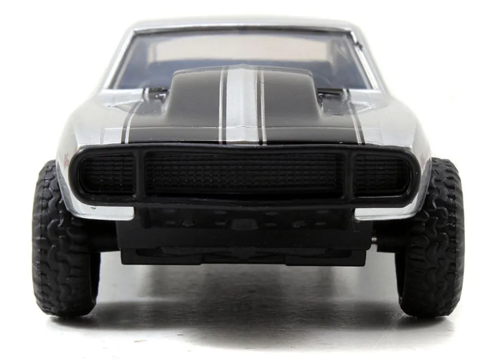 Roman's Chevrolet Camaro Z/28 Silver Black Stripes Fast & Furious 7 2015 Movie 1/32 Diecast Model Car Jada 97186