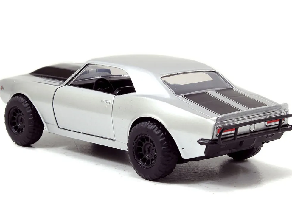 Roman's Chevrolet Camaro Z/28 Silver Black Stripes Fast & Furious 7 2015 Movie 1/32 Diecast Model Car Jada 97186