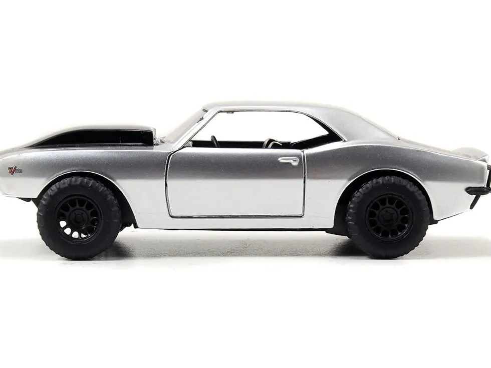 Roman's Chevrolet Camaro Z/28 Silver Black Stripes Fast & Furious 7 2015 Movie 1/32 Diecast Model Car Jada 97186