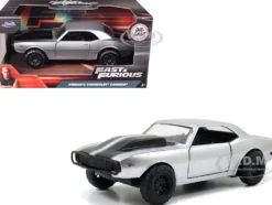 Roman's Chevrolet Camaro Z/28 Silver Black Stripes Fast & Furious 7 2015 Movie 1/32 Diecast Model Car Jada 97186