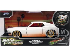 Roman's Ford Mustang White with Black Stripes and Red Interior (Dirty Version)