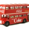 1960 Routemaster London Double Decker Bus Red Coca-Cola 1/64 Diecast Model Motor City Classics 464001