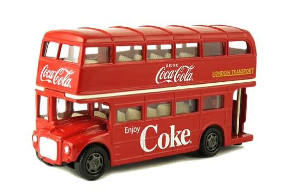 1960 Routemaster London Double Decker Bus Red Coca-Cola 1/64 Diecast Model Motor City Classics 464001