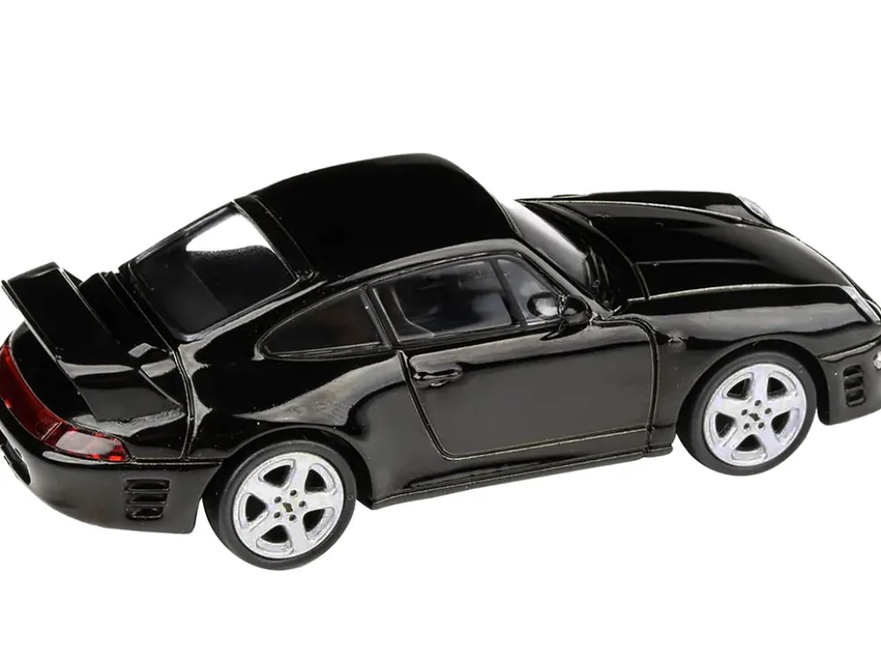 1995 RUF CTR2 Black 1/64 Diecast Model Car Paragon PA-55373