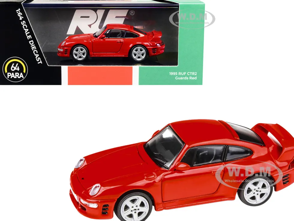 1995 RUF CTR2 Guards Red 1/64 Diecast Model Car Paragon PA-55374