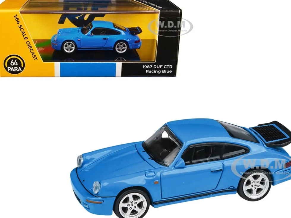 1987 RUF CTR Racing Blue 1/64 Diecast Model Car Paragon Models PA-55297