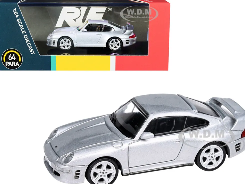 RUF CTR2 Silver Metallic 1/64 Diecast Model Car Paragon Models PA-55371