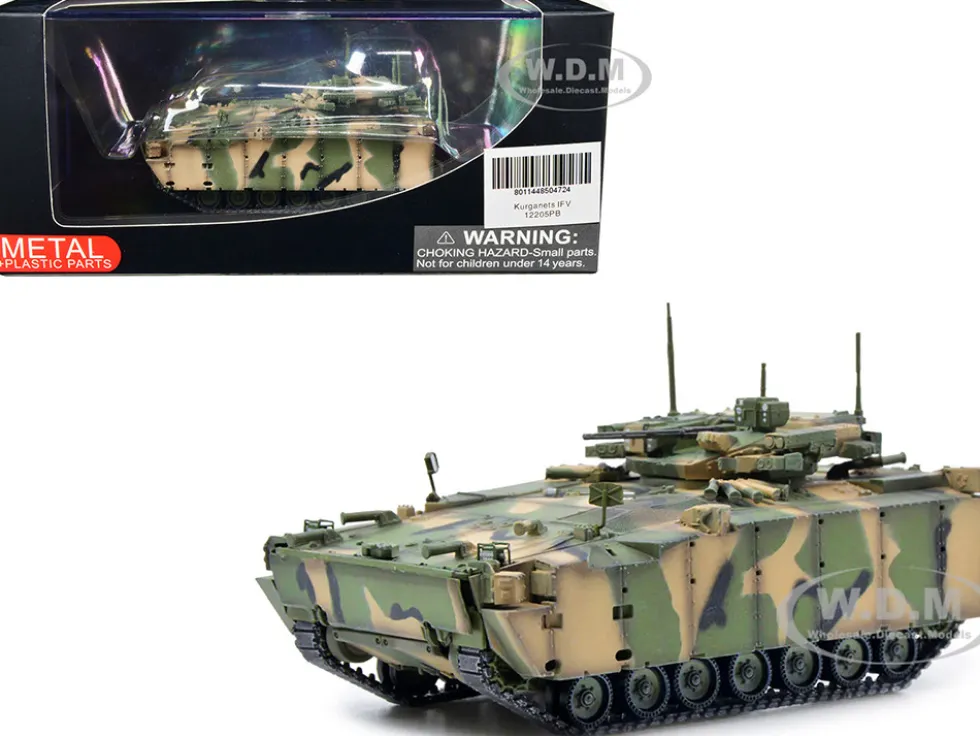 Russian Object 695 Kurganets 25 Infantry Fighting Vehicle with Four Kornet EM Guided Missiles Camouflage 1/72 Diecast Model Panzerkampf 12205PB