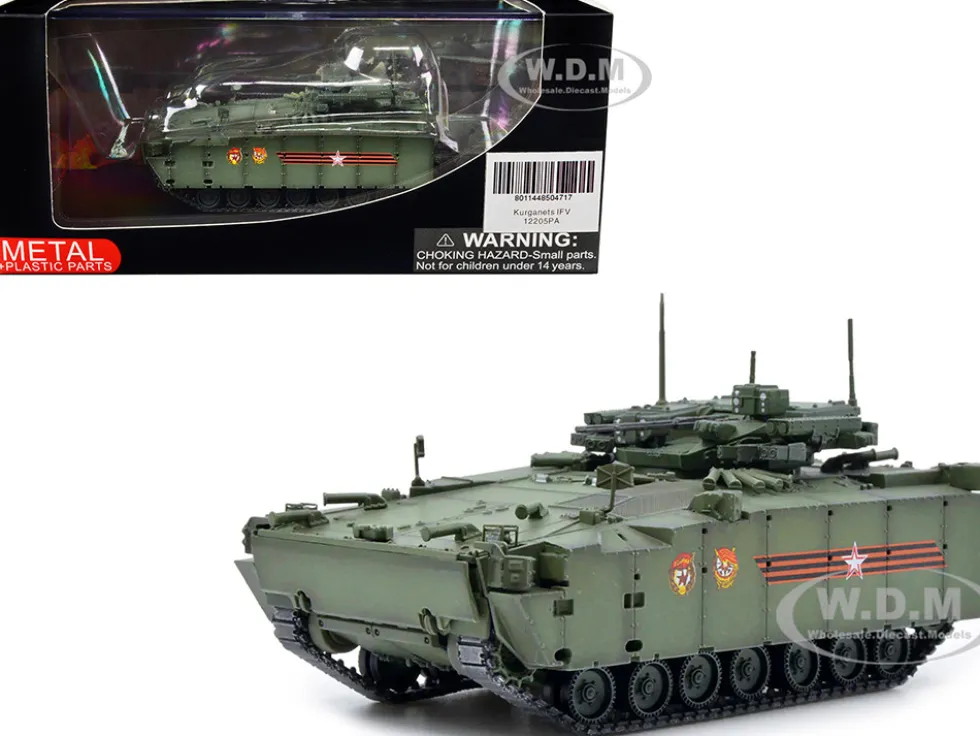 Russian Object 695 Kurganets 25 Infantry Fighting Vehicle with Four Kornet EM Guided Missiles Moscow Victory Day Parade 1/72 Diecast Model Panzerkampf 12205PA