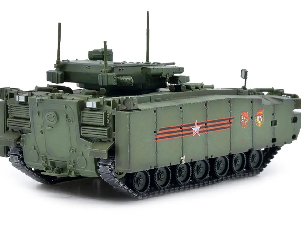 Russian Object 695 Kurganets 25 Infantry Fighting Vehicle with Four Kornet EM Guided Missiles Moscow Victory Day Parade 1/72 Diecast Model Panzerkampf 12205PA