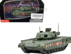 Russian T14 Armata MBT Main Battle Tank Green Camouflage Armor Premium Series 1/72 Diecast Model Panzerkampf 12166PE
