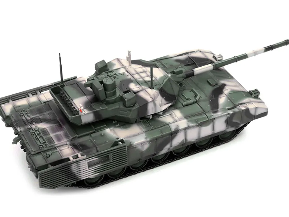 Russian T14 Armata MBT Main Battle Tank Multi Woodland Camouflage Armor Premium Series 1/72 Diecast Model Panzerkampf 12166PA