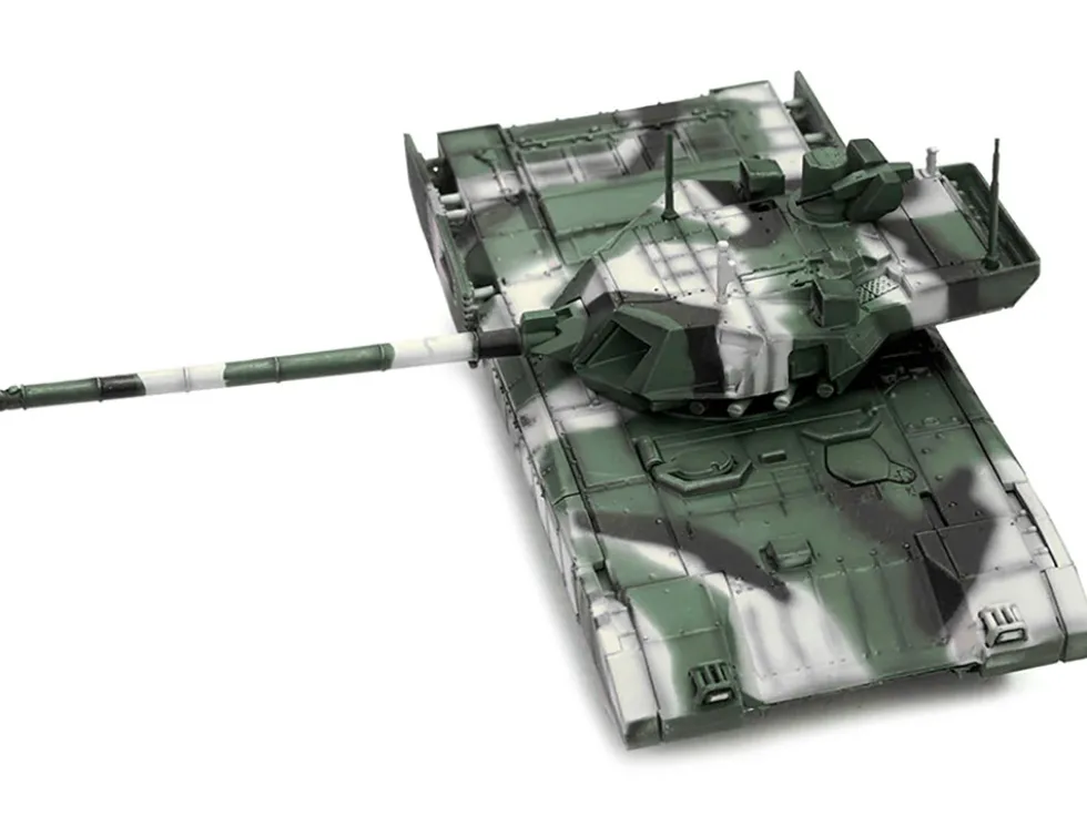 Russian T14 Armata MBT Main Battle Tank Multi Woodland Camouflage Armor Premium Series 1/72 Diecast Model Panzerkampf 12166PA