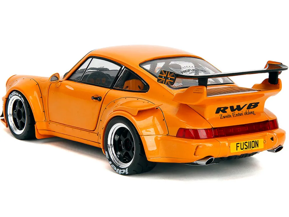 RWB Bodykit "Hibiki" Orange Metallic "Pink Slips" Series 1/18 Diecast Model Car by Jada