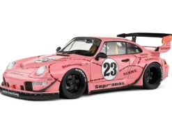 2020 RWB Bodykit #23 "Pink Pig" Pink with Graphics 1/18 Diecast Model Car by Solido
