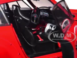 2024 RWB Bodykit "Taikano Kaishin" Red with Black Stripes 1/18 Diecast Model Car by Solido