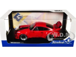2024 RWB Bodykit "Taikano Kaishin" Red with Black Stripes 1/18 Diecast Model Car by Solido