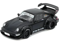 RWB 964 Matt Black 1/64 Diecast Model Car by Inno Models